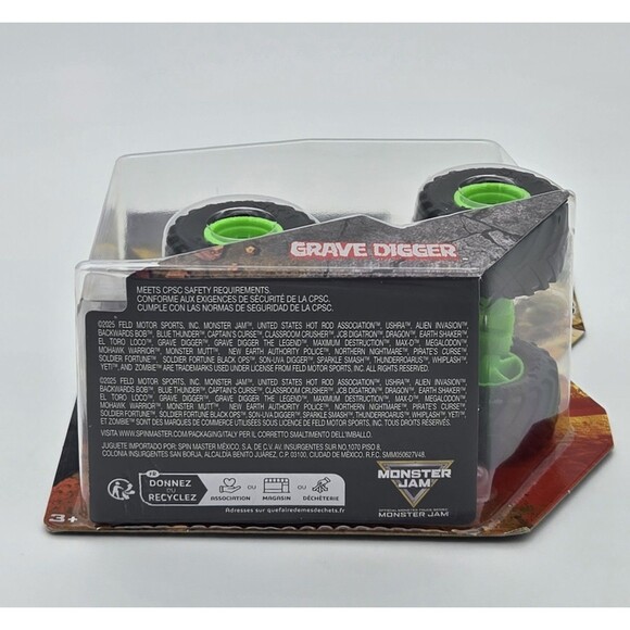 Spin Master Monster Jam Grave Digger 2025 Series 1 Silver 1:64 Diecast Truck - Picture 2 of 8